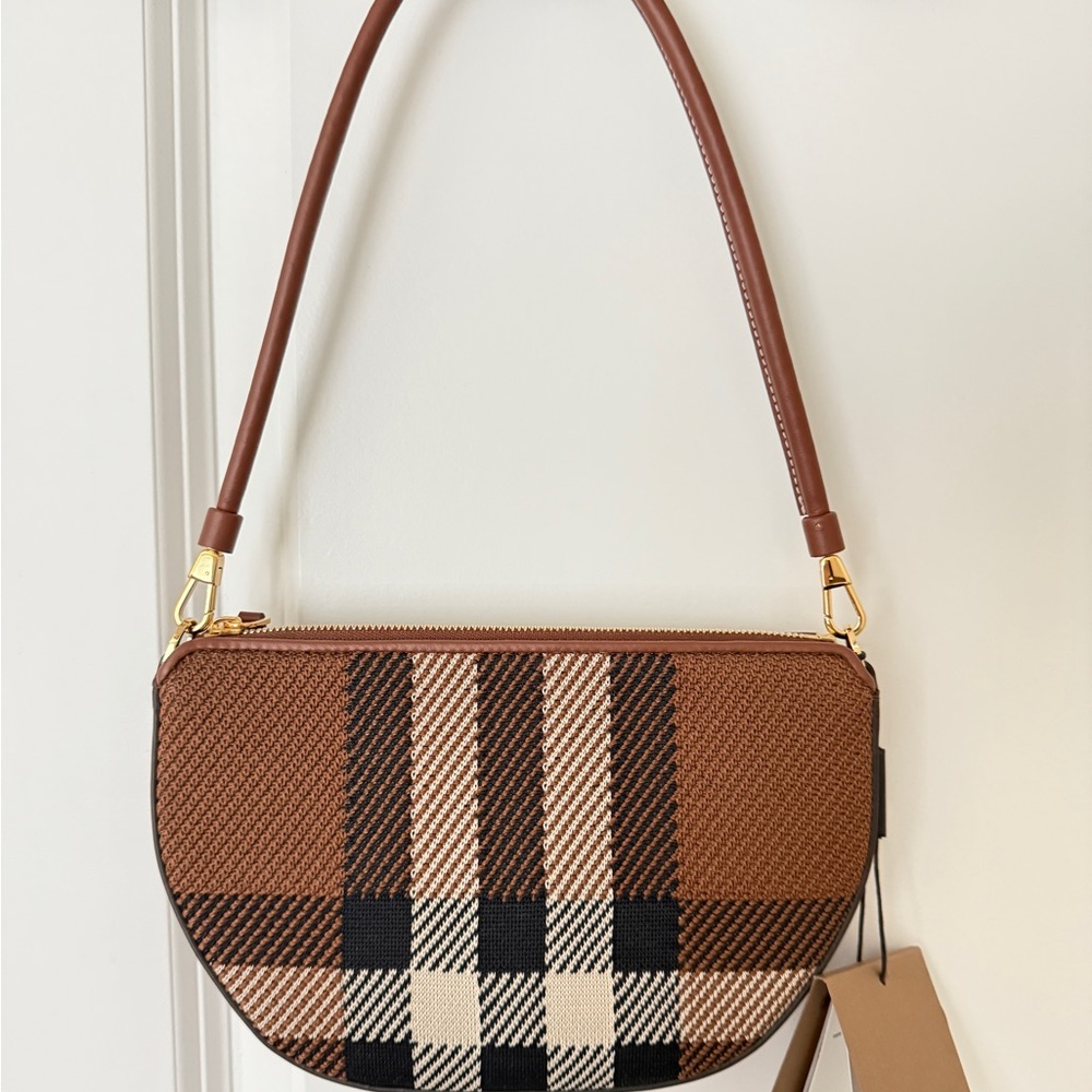 Burberry Brown Checkered Women's Bag